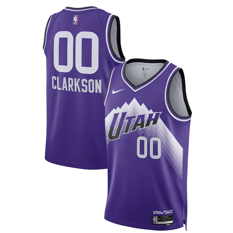 Men Utah Jazz 00 Jordan Clarkson Nike Purple City Edition 2023-24 Swingman NBA Jersey